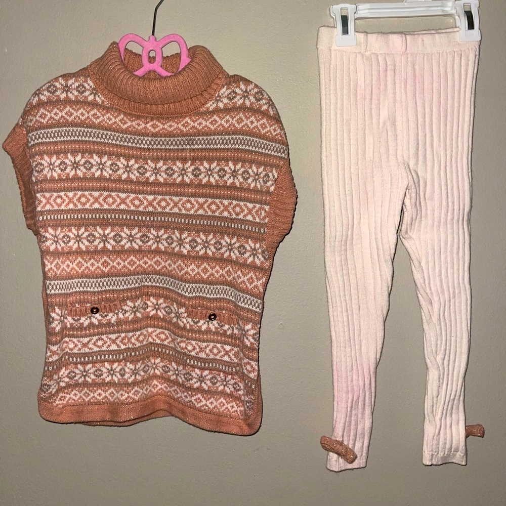 Aspen kids, like new, toddler girls sweater dress set size 5T